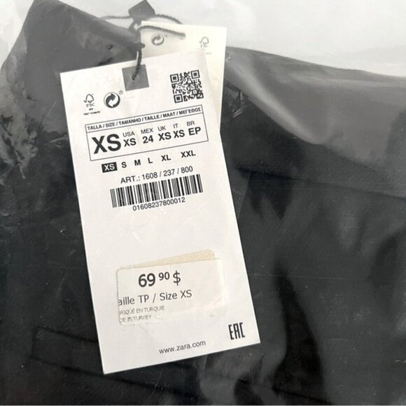 Zara, Women's Flared Pants with Slits - Black. Size: XS (US). NWT. (449) - Picture 4 of 7